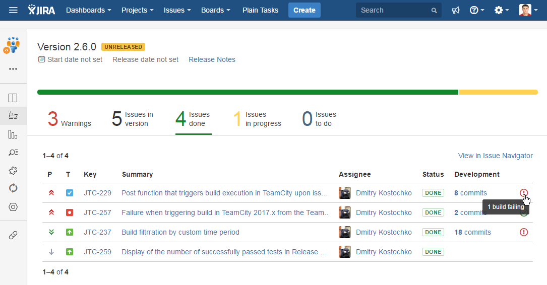 Integrating with Release Hub TeamCity Integration for JIRA