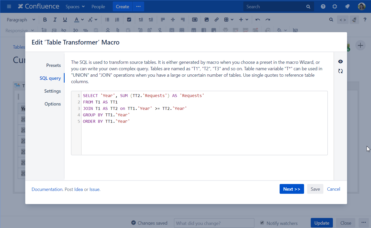Custom Transformation - use cases with advanced SQL queries - Table ...