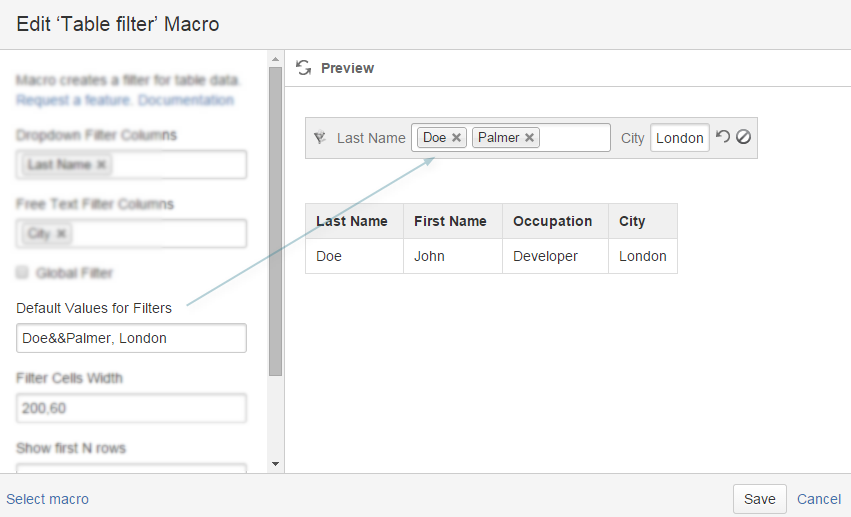 Table Filter 2.1