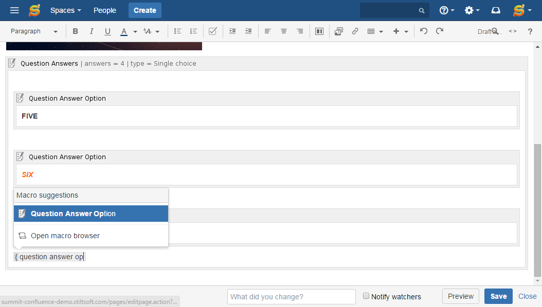 Edit questions