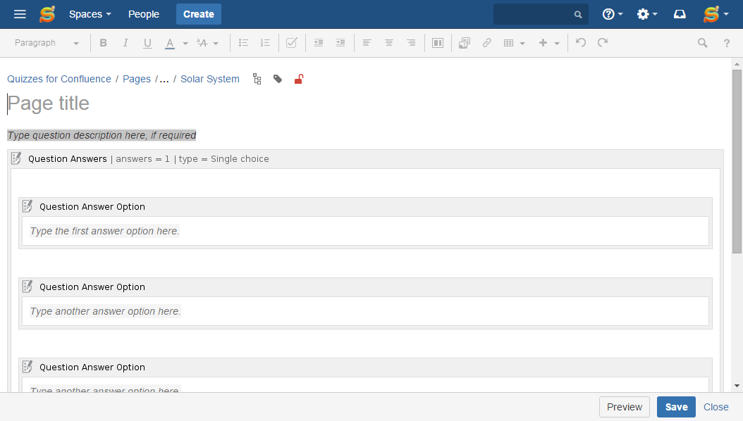 Images, video and rich text in questions