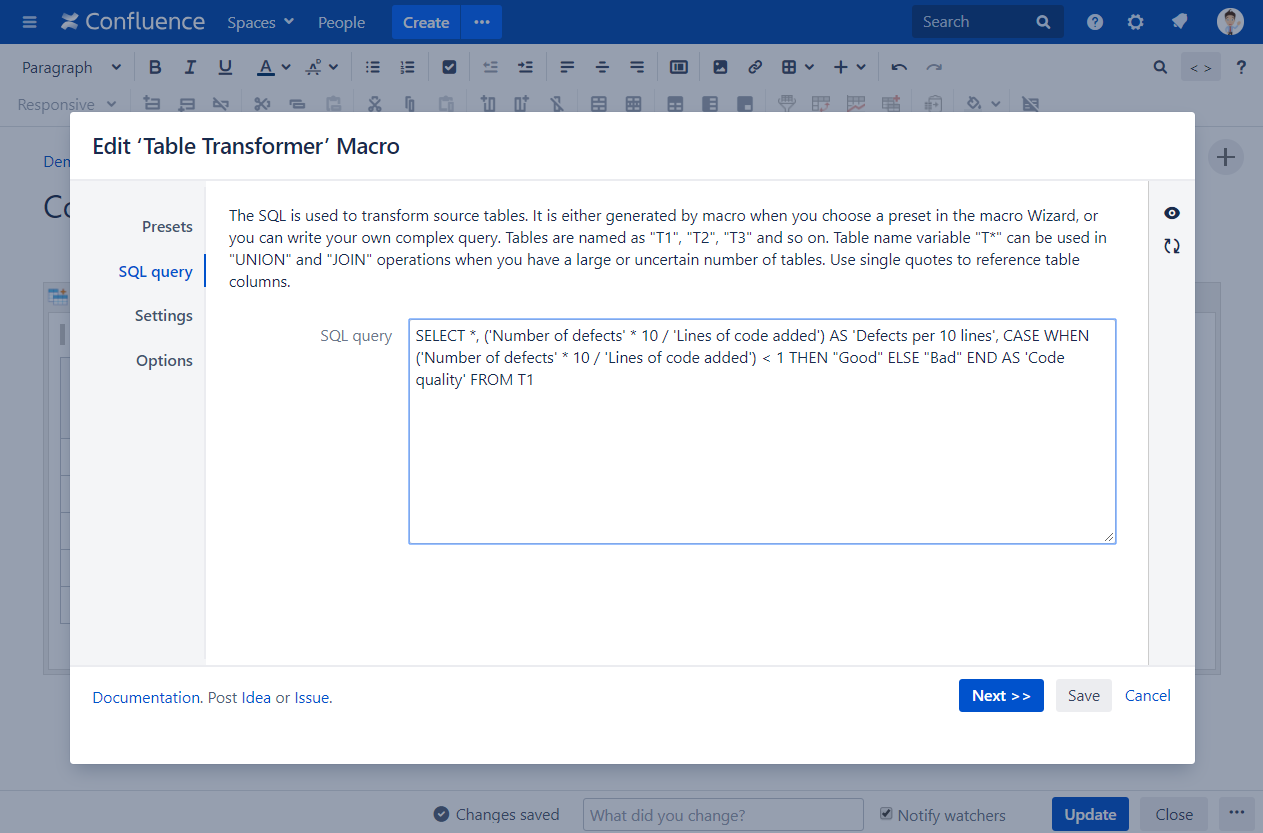Custom Transformation - use cases with advanced SQL queries