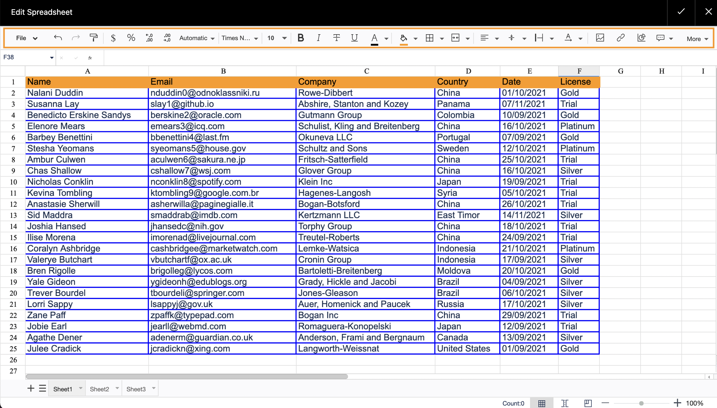 How to use Table Spreadsheet macro