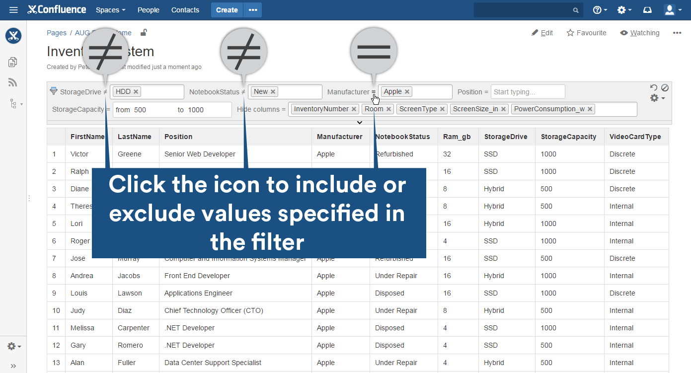 Table Filter and Charts 3.7.0
