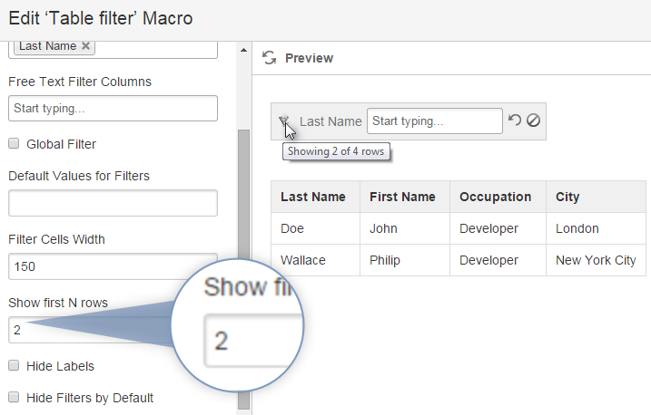 Table Filter 2.1